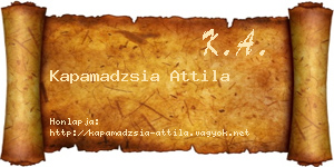 Kapamadzsia Attila névjegykártya